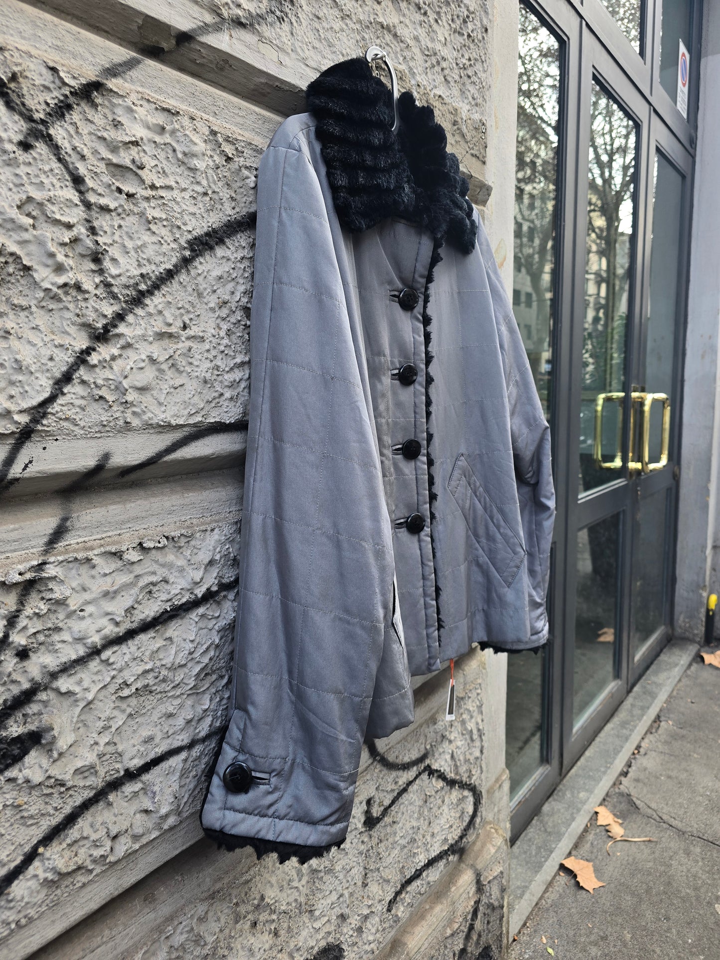 Giacca vintage YSL in visone nero