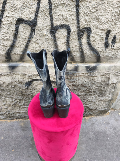 Stivali texani  Buffalo in denim tagia 39