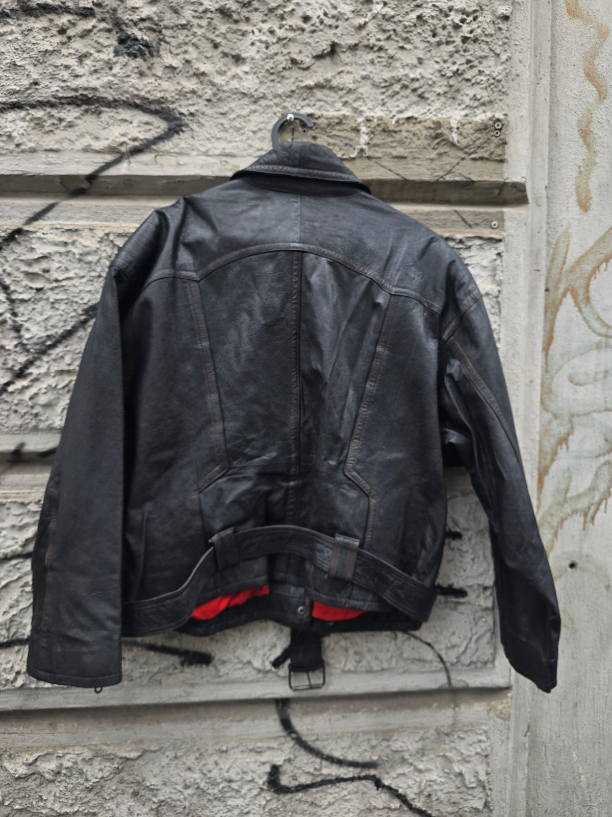 Chiodo vintage in vera pelle