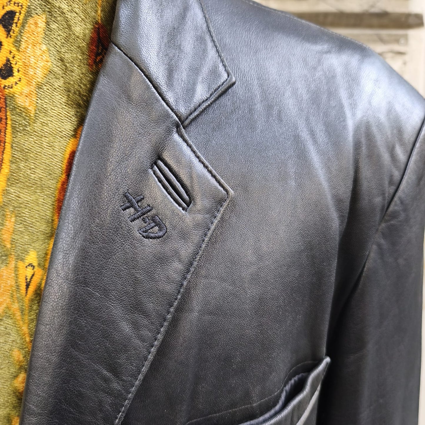 Giacca uomo in vera pelle vintage nera Harley Davidson