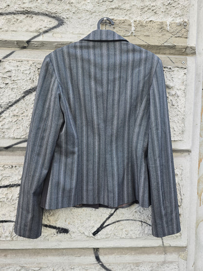 Blazer donna vintage con inserti in velluto