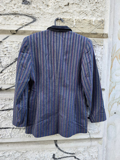 Blazer donna vintage in pura lana vergine