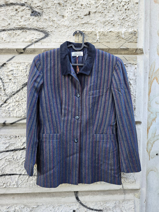 Blazer donna vintage in pura lana vergine