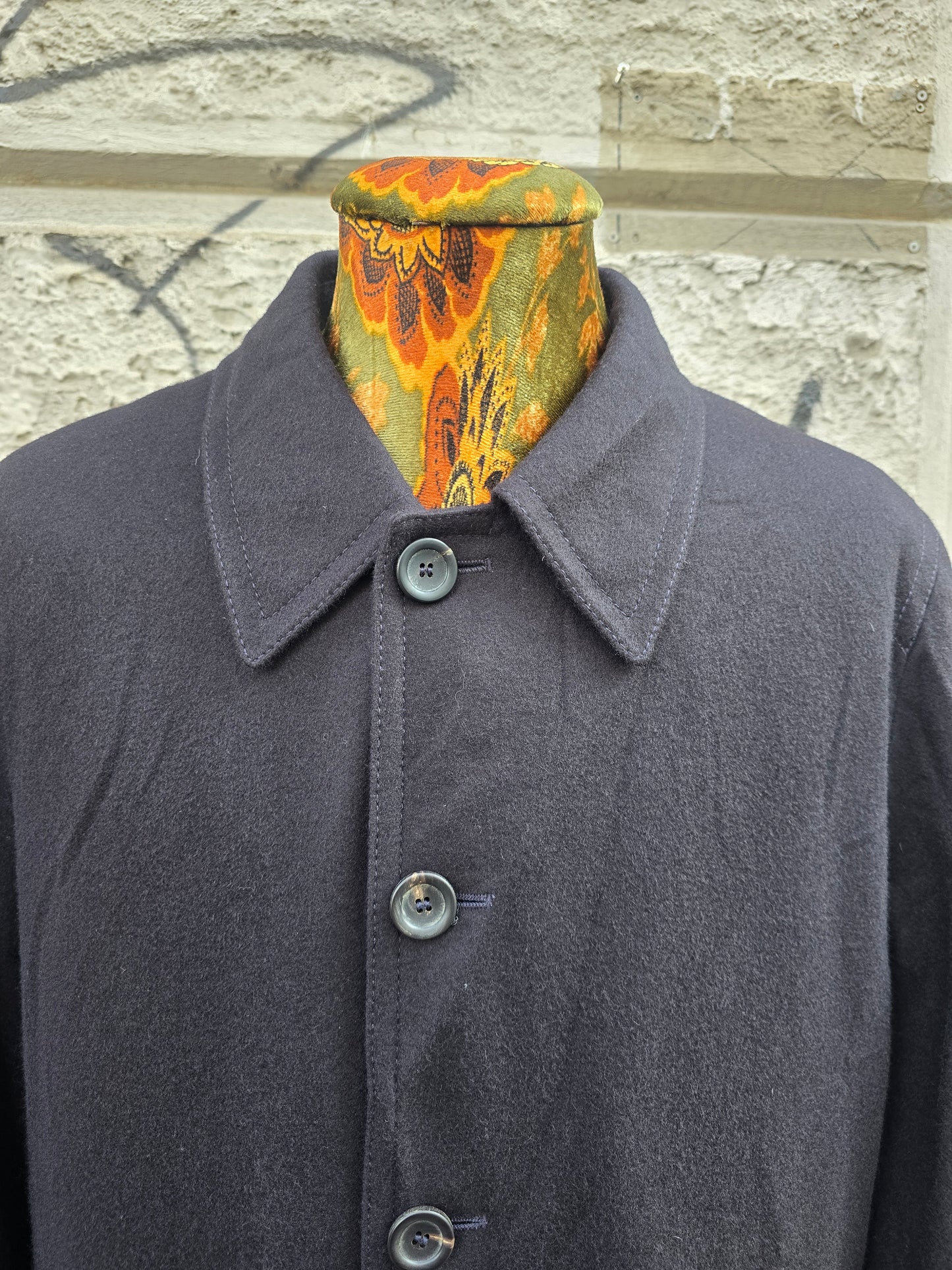 Cappotto vintage Shneider in pura lana blu