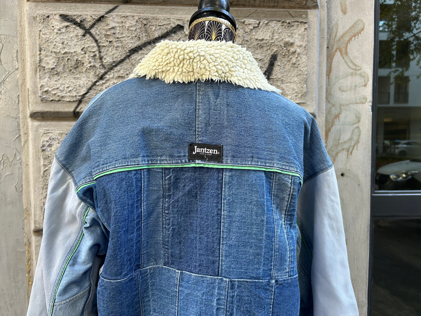 Giacca uomo sherpa jeans vintage