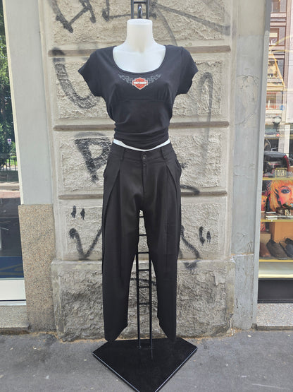 Pantalone in lino con doppia pinces