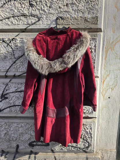 Giacca in pelle e camoscio vintage