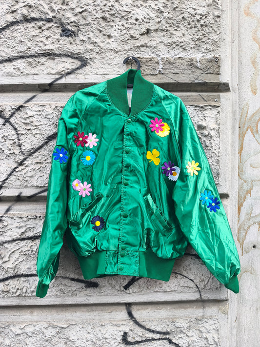 Bomber verde Vintage made in Usa Custom by Sismica Vintage
