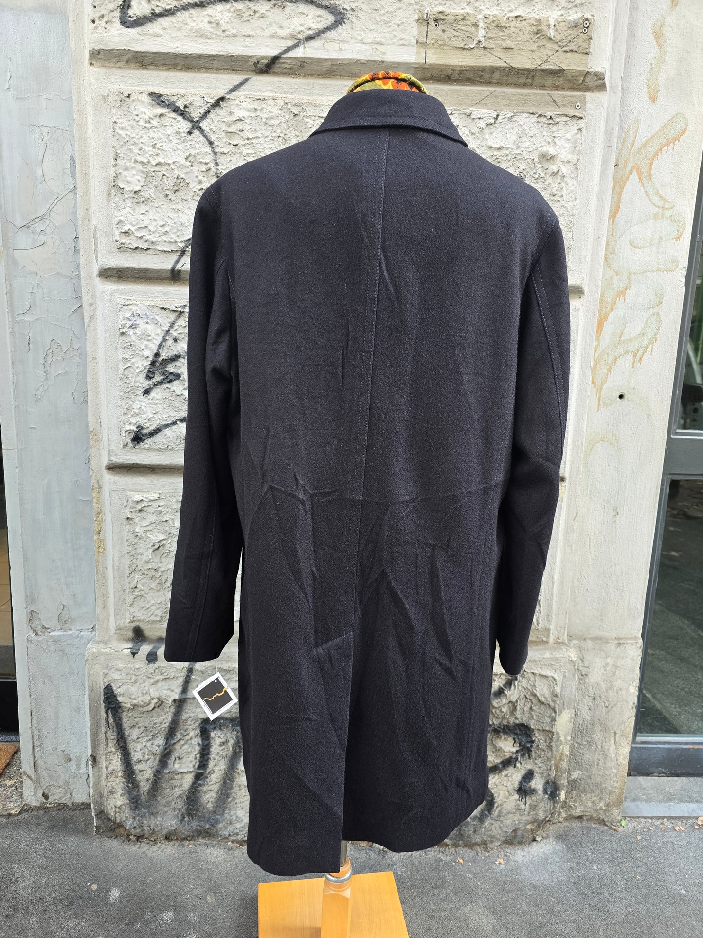 Cappotto vintage Shneider in pura lana blu