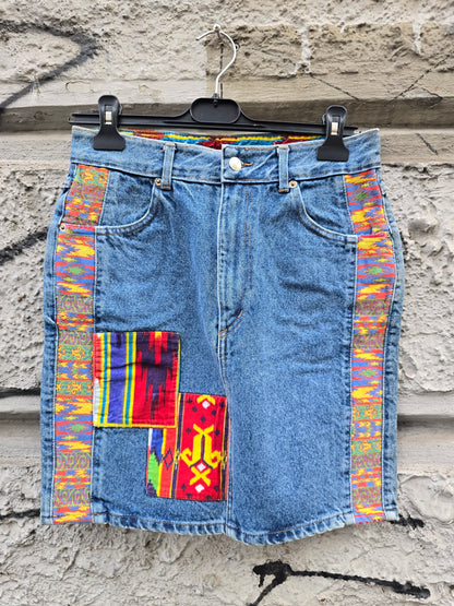 Gonna vintage in jeans e velluto Outsider