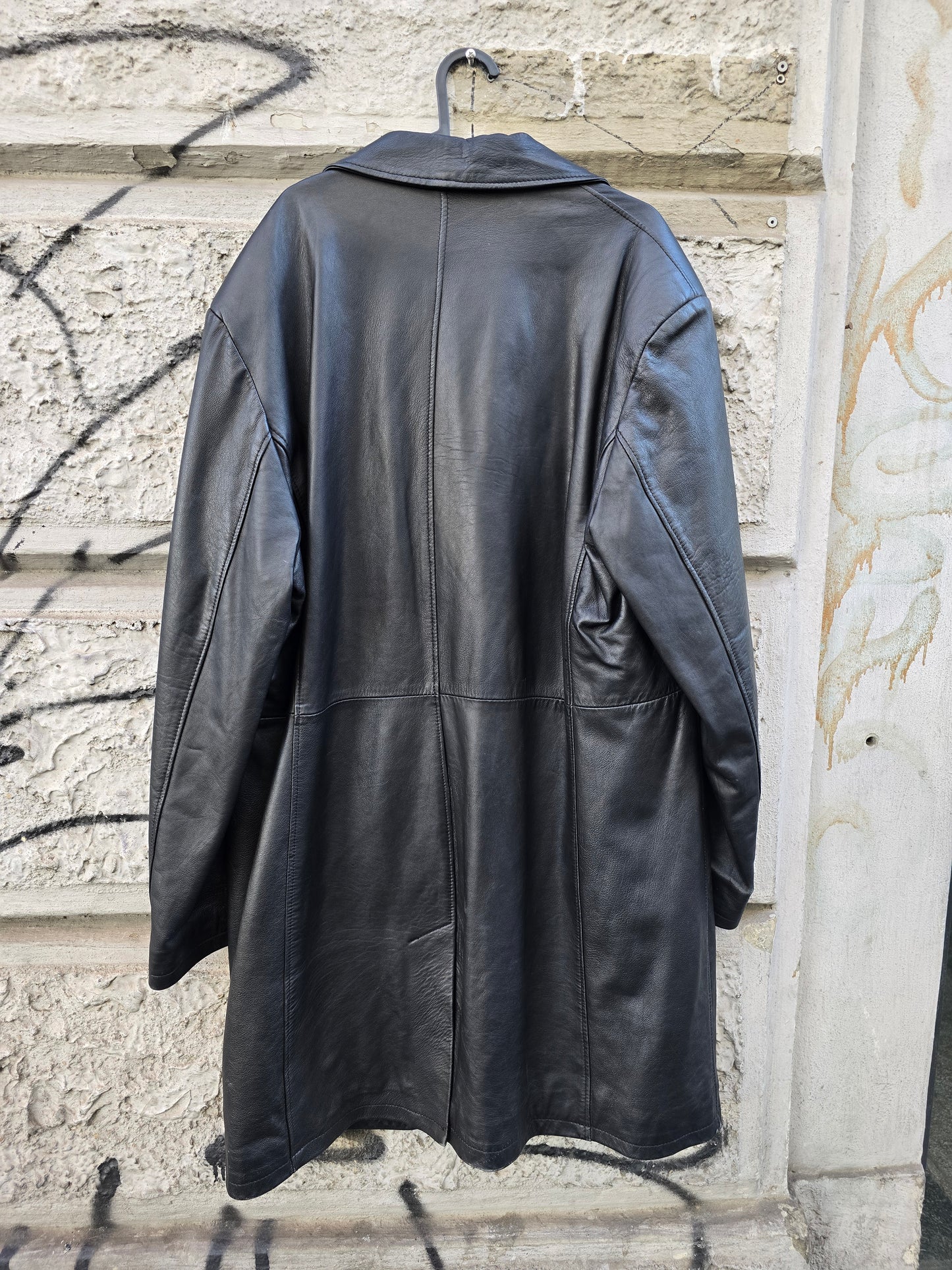 Trench in vera pelle vintage