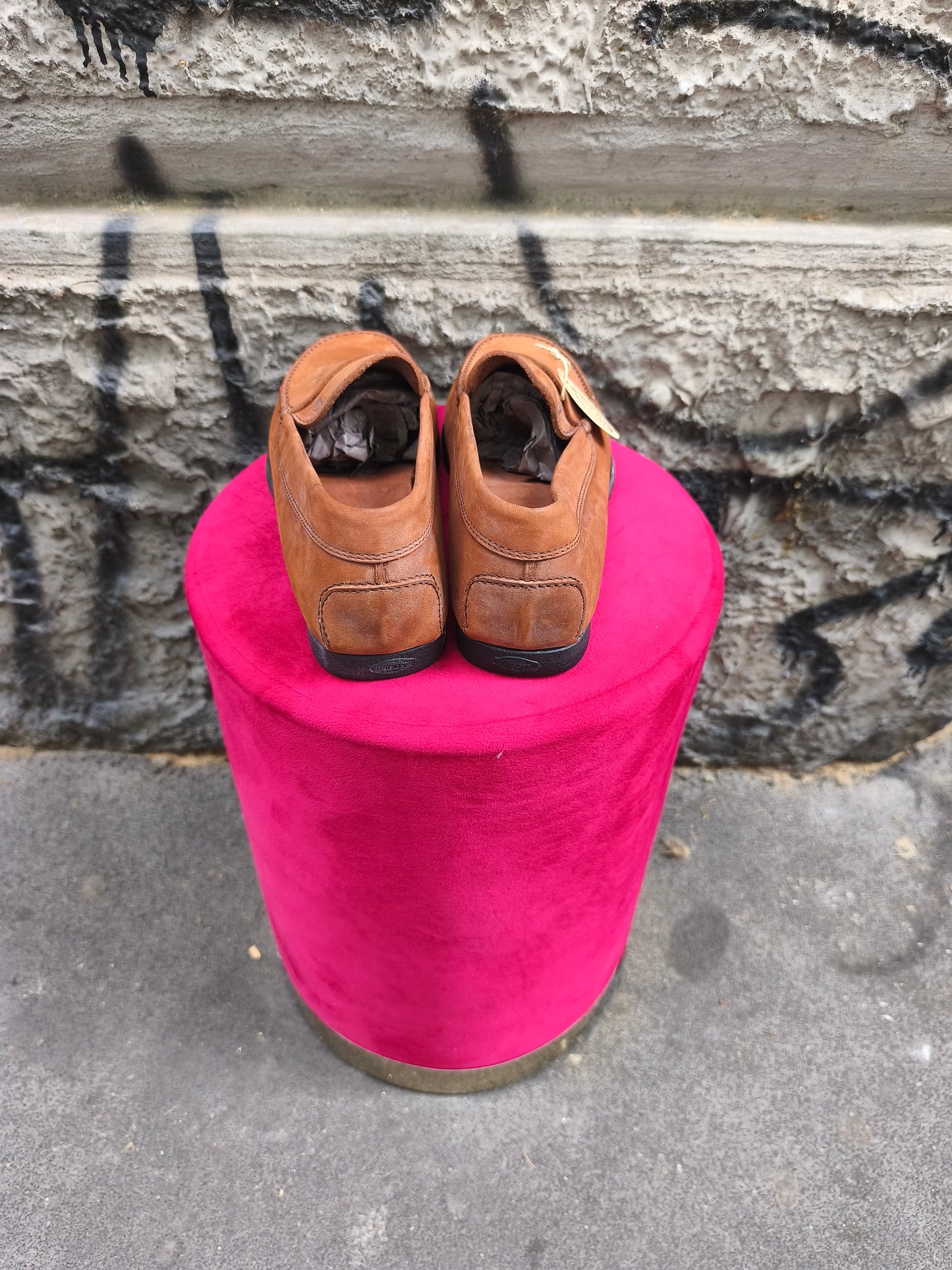 Mocassino vintage Tod's taglia 41 marrone chiaro scamosciato, mai indossato