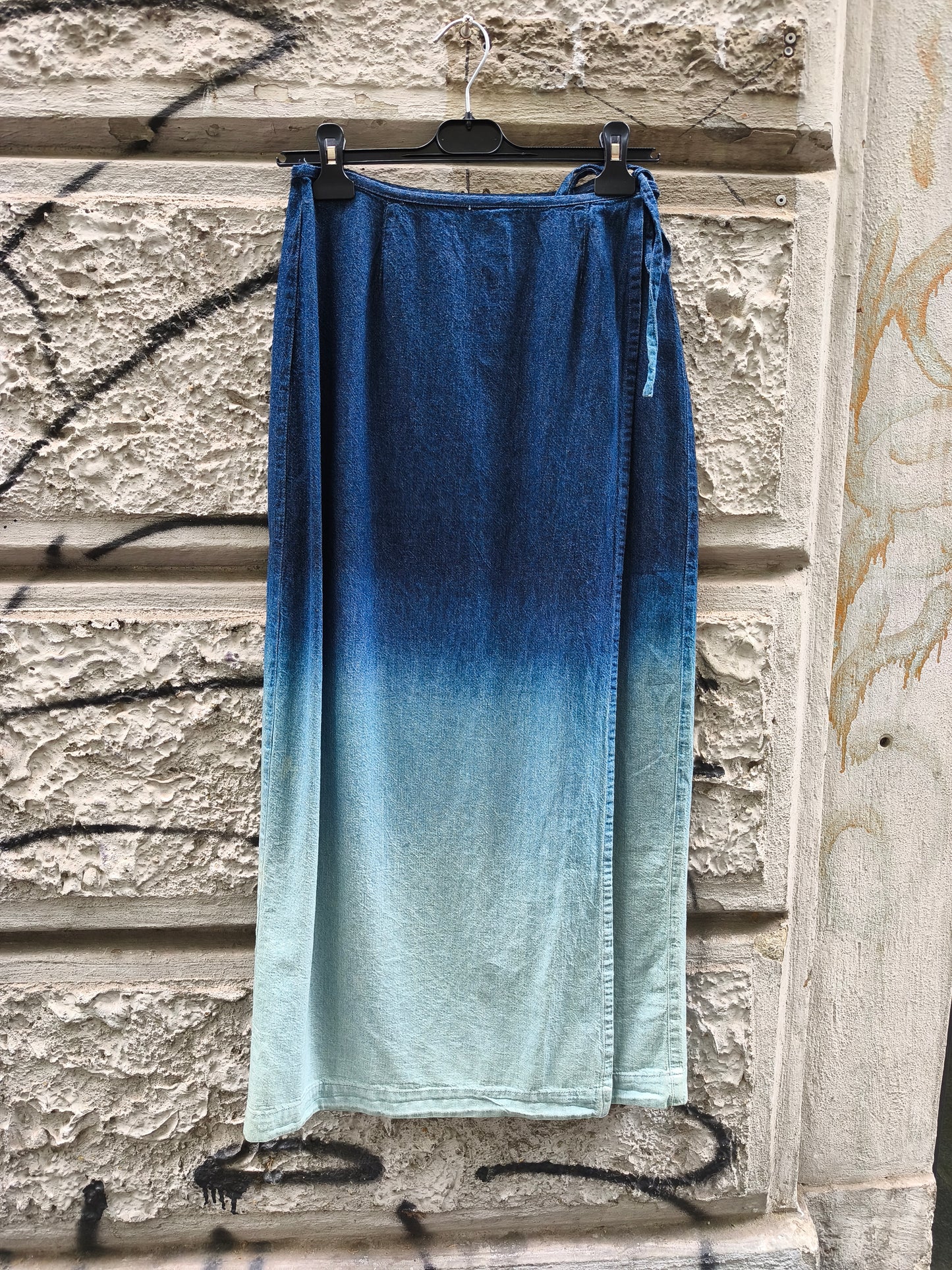 Gonna pareo Rifle vintage anni 90 in denim