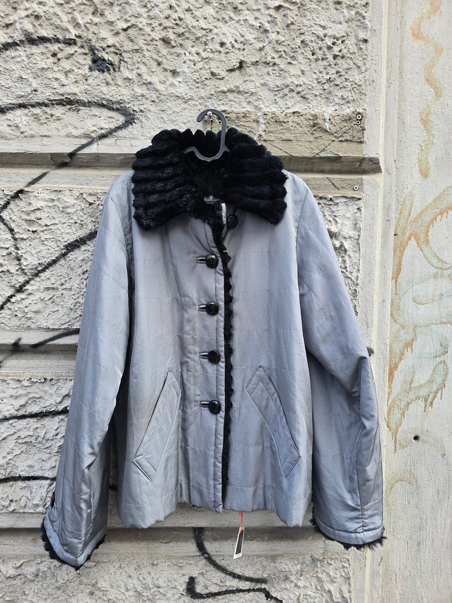 Giacca vintage YSL in visone nero