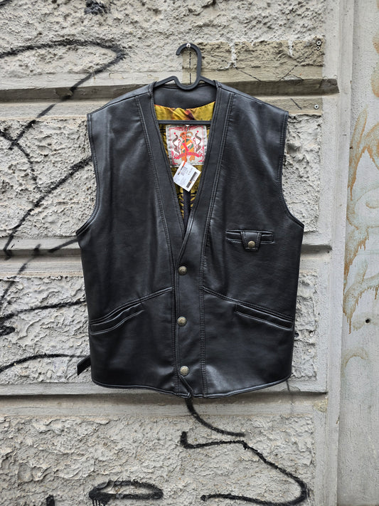 Gilet vintage in vera pelle made in Italy