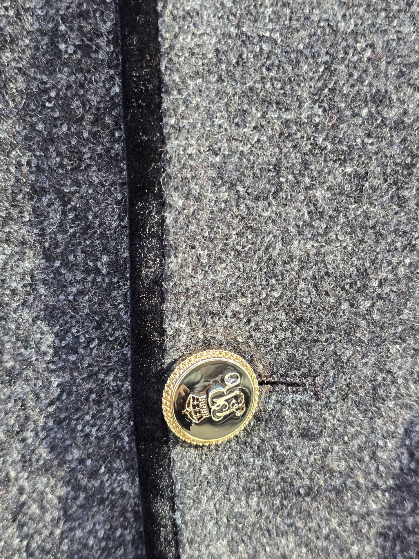 Blazer vintage in lana e velluto