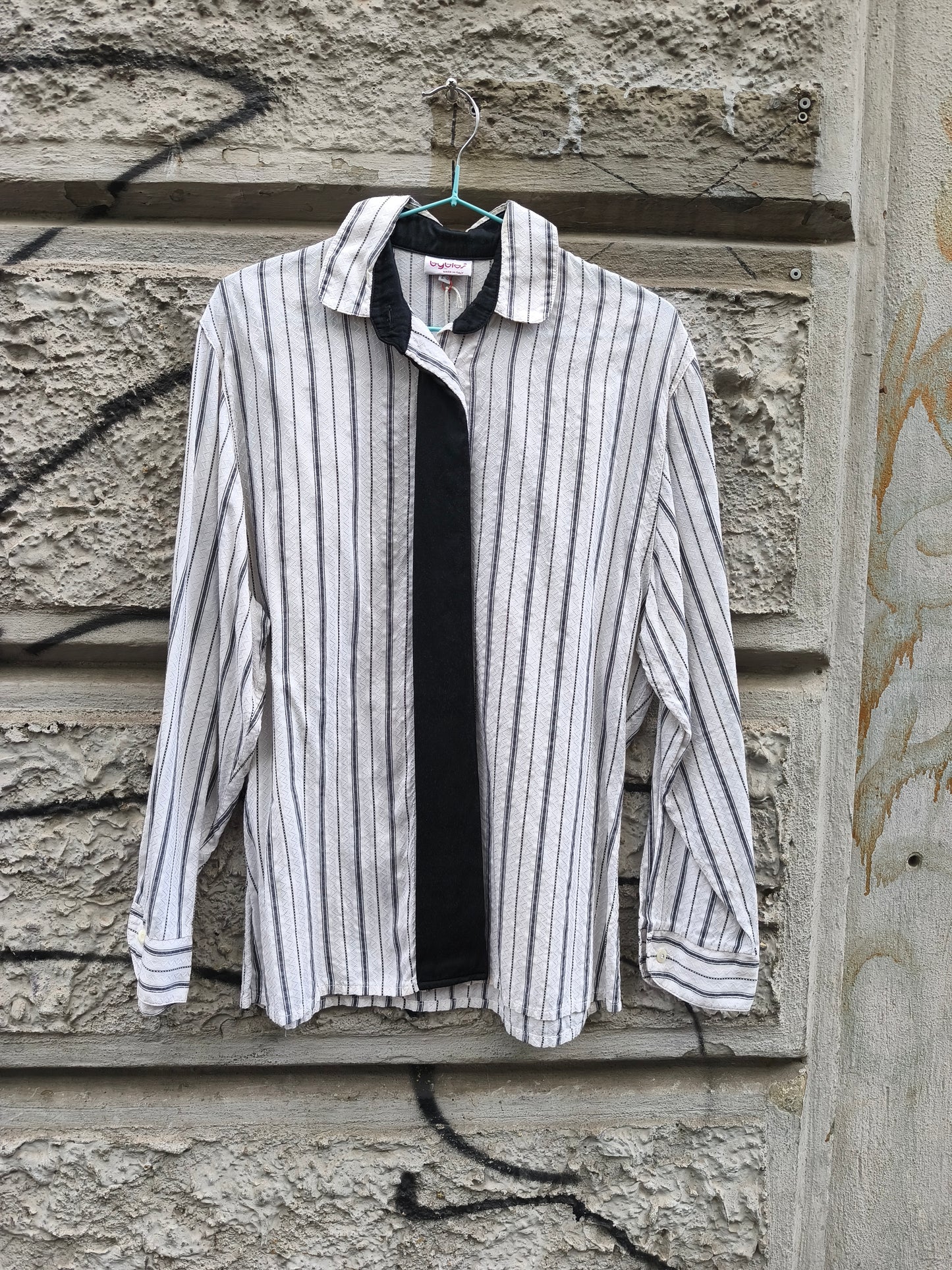 Camicia  vintage anni 80 Byblos a righe cotone