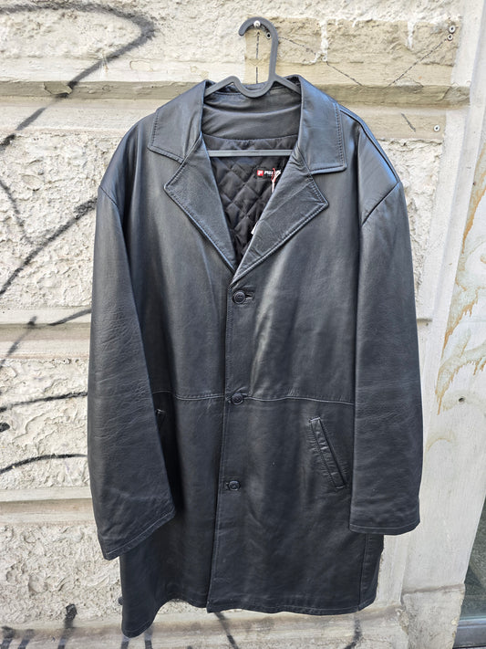 Trench in vera pelle vintage