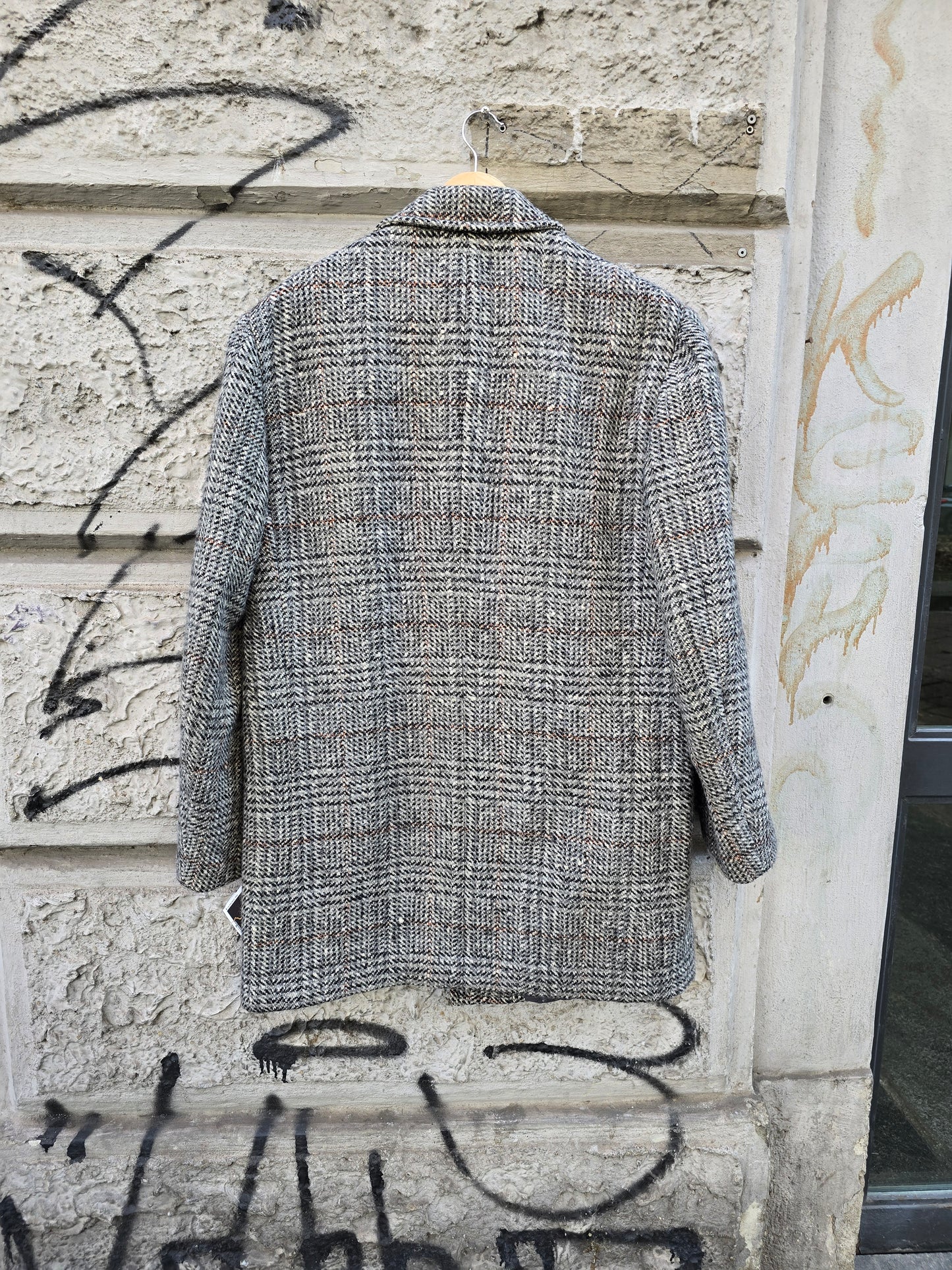 Cappotto uomo spigato vintage trapuntato