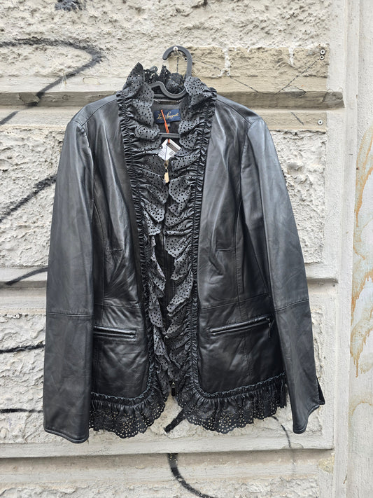 Giacca vintage in vera pelle Luisa Spagnoli