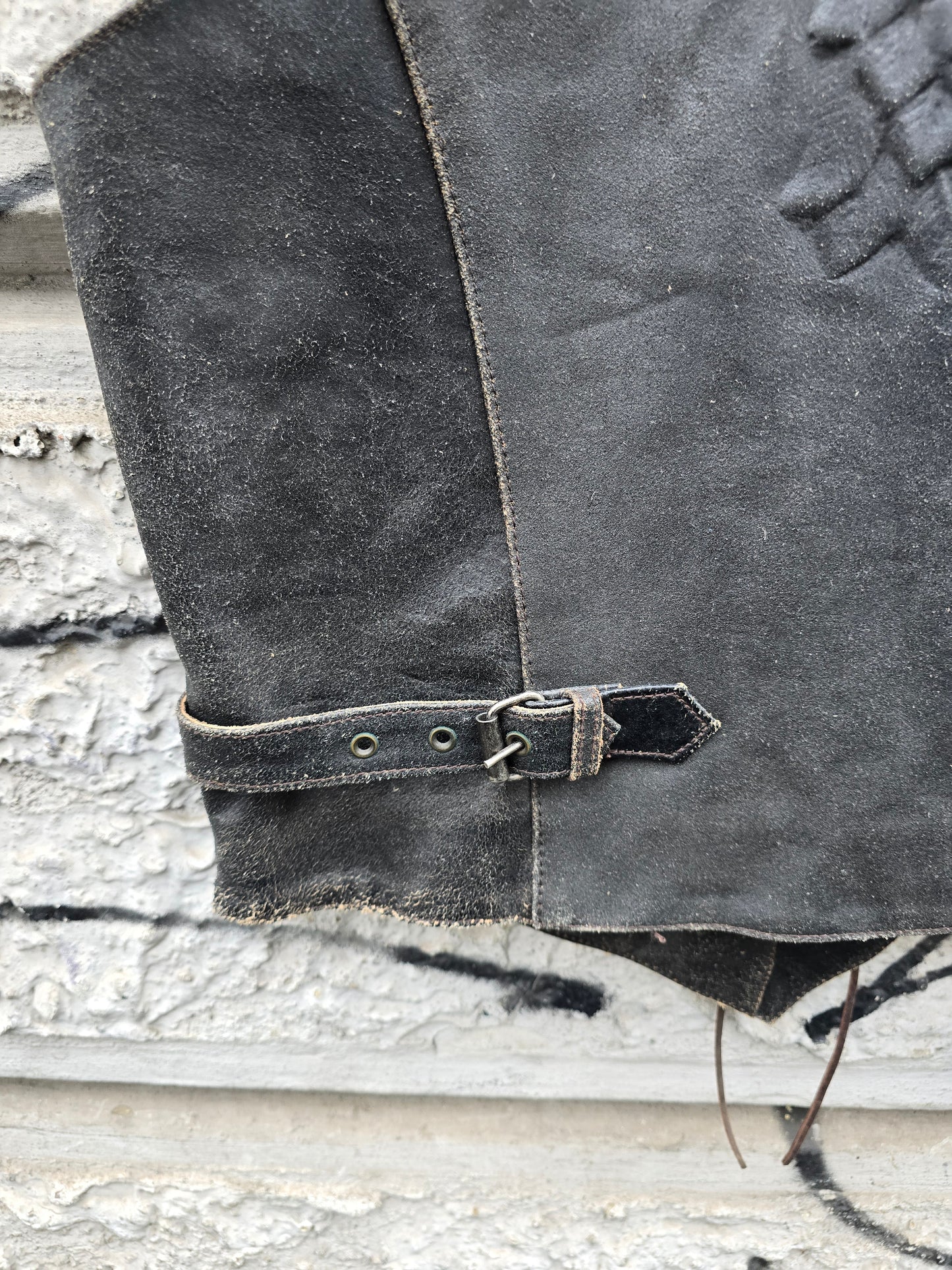 Gilet vintage in vera pelle Indian Biker