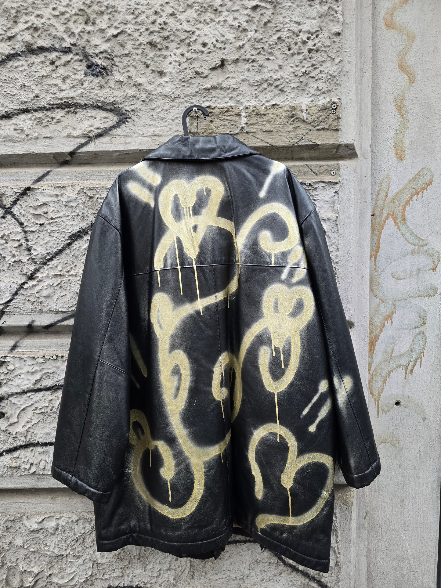 Giacca vintage in vera pelle custom