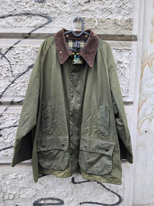 Barbour Beaufort vintage verde militare