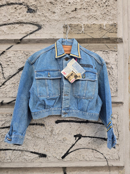 Giacca in denim vintage Turquoise mai indossata