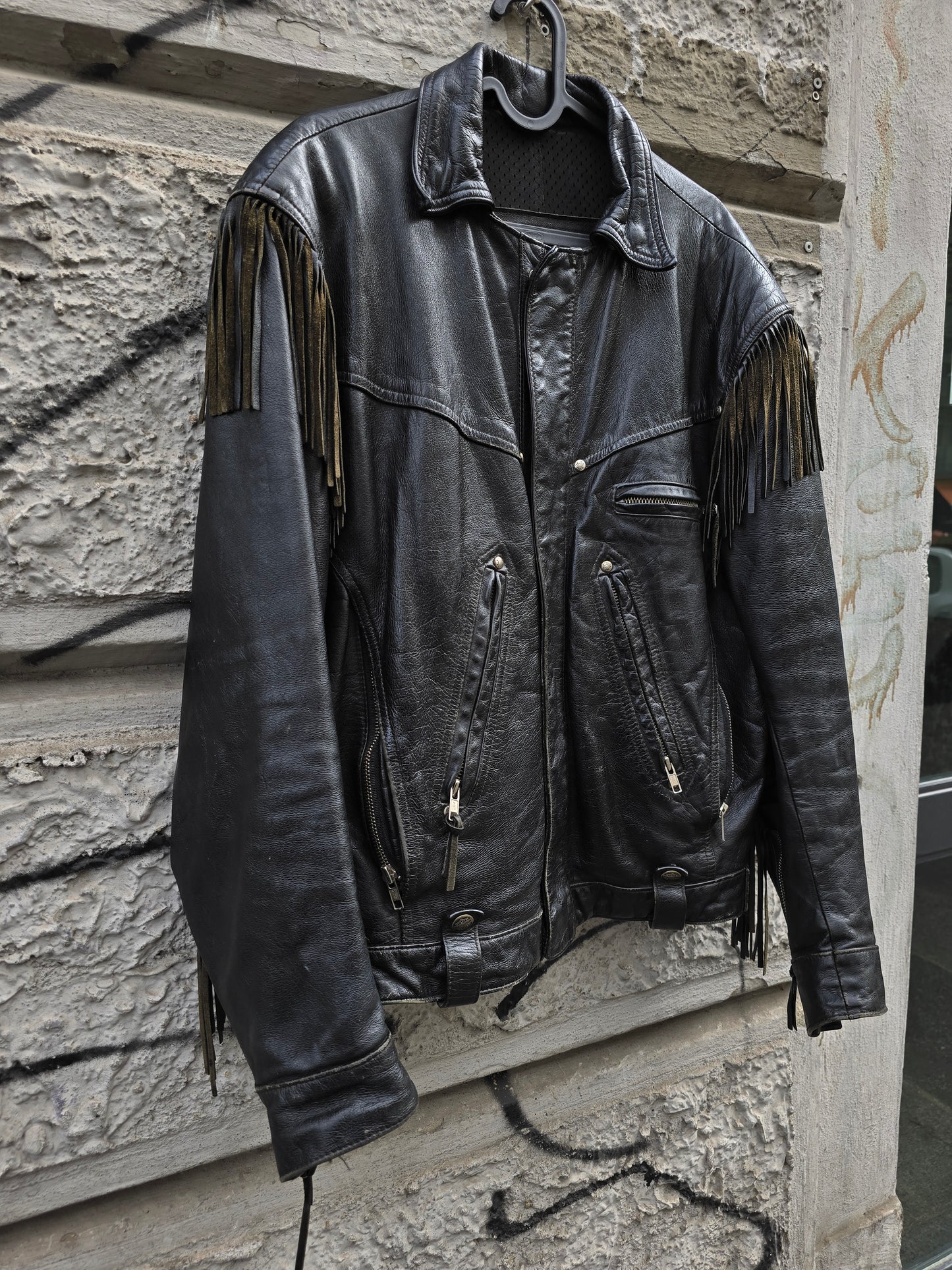 Giacca in pelle Harley Davidson con frange