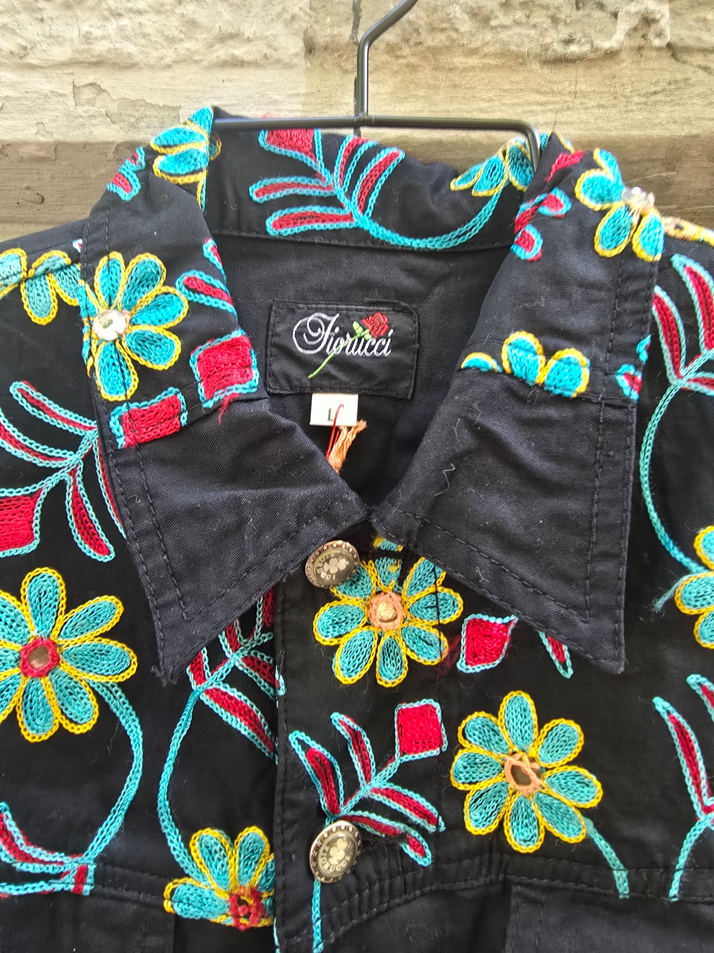 Giacca vintage ricamata Fiorucci