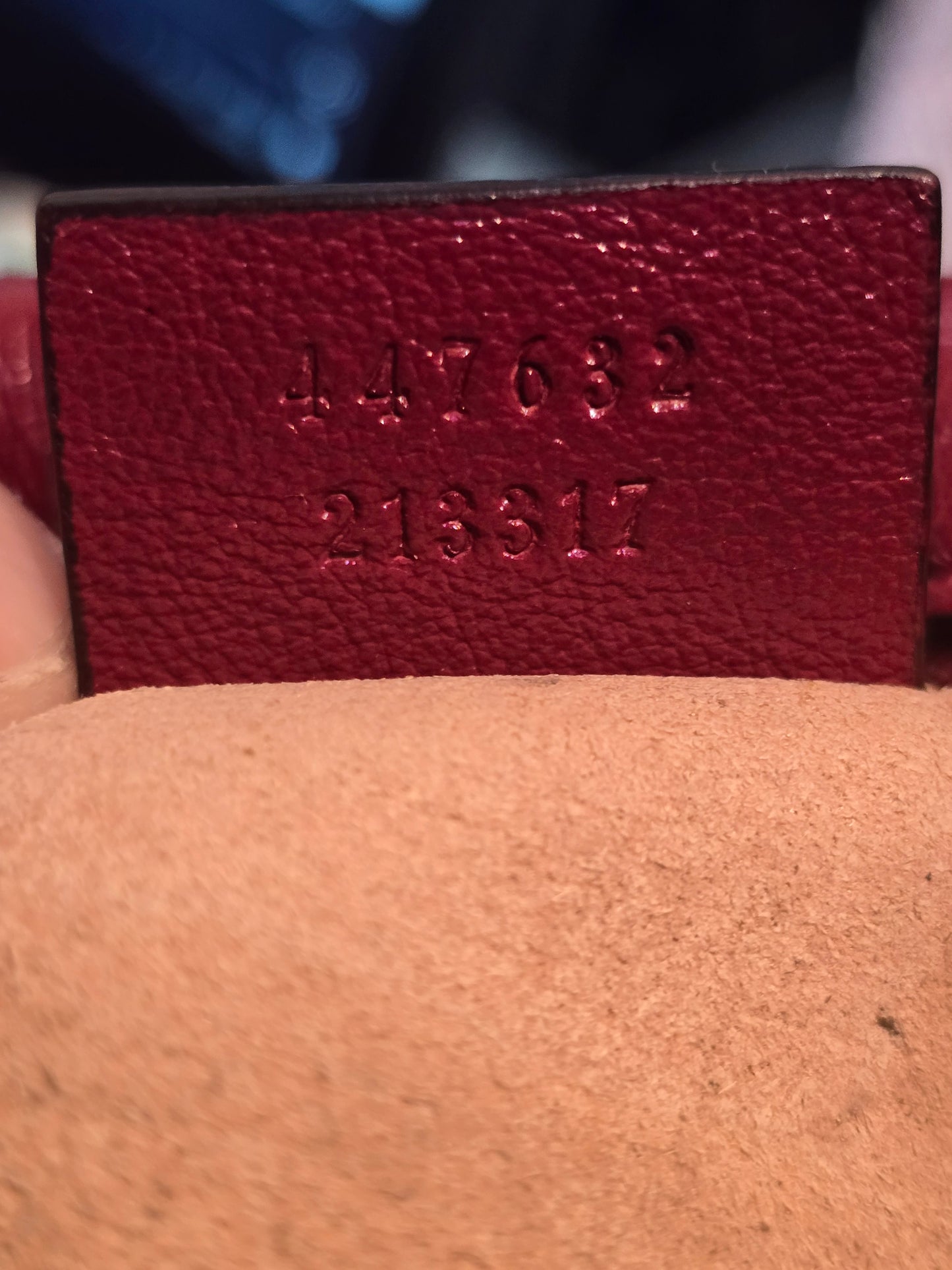 Borsa Gucci Marmont vintage rossa pelle e stoffa monogrammata