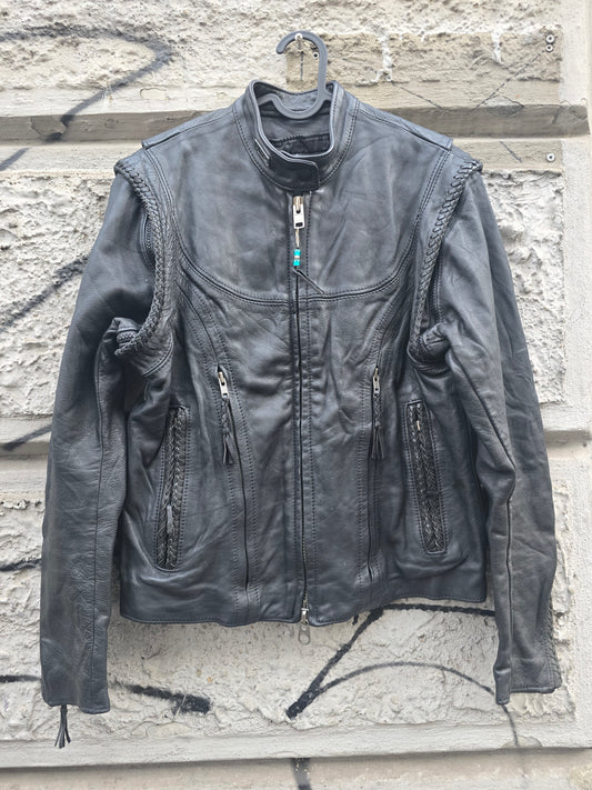 Giacca vintage Harley Davidson in vera pelle modello biker 1980