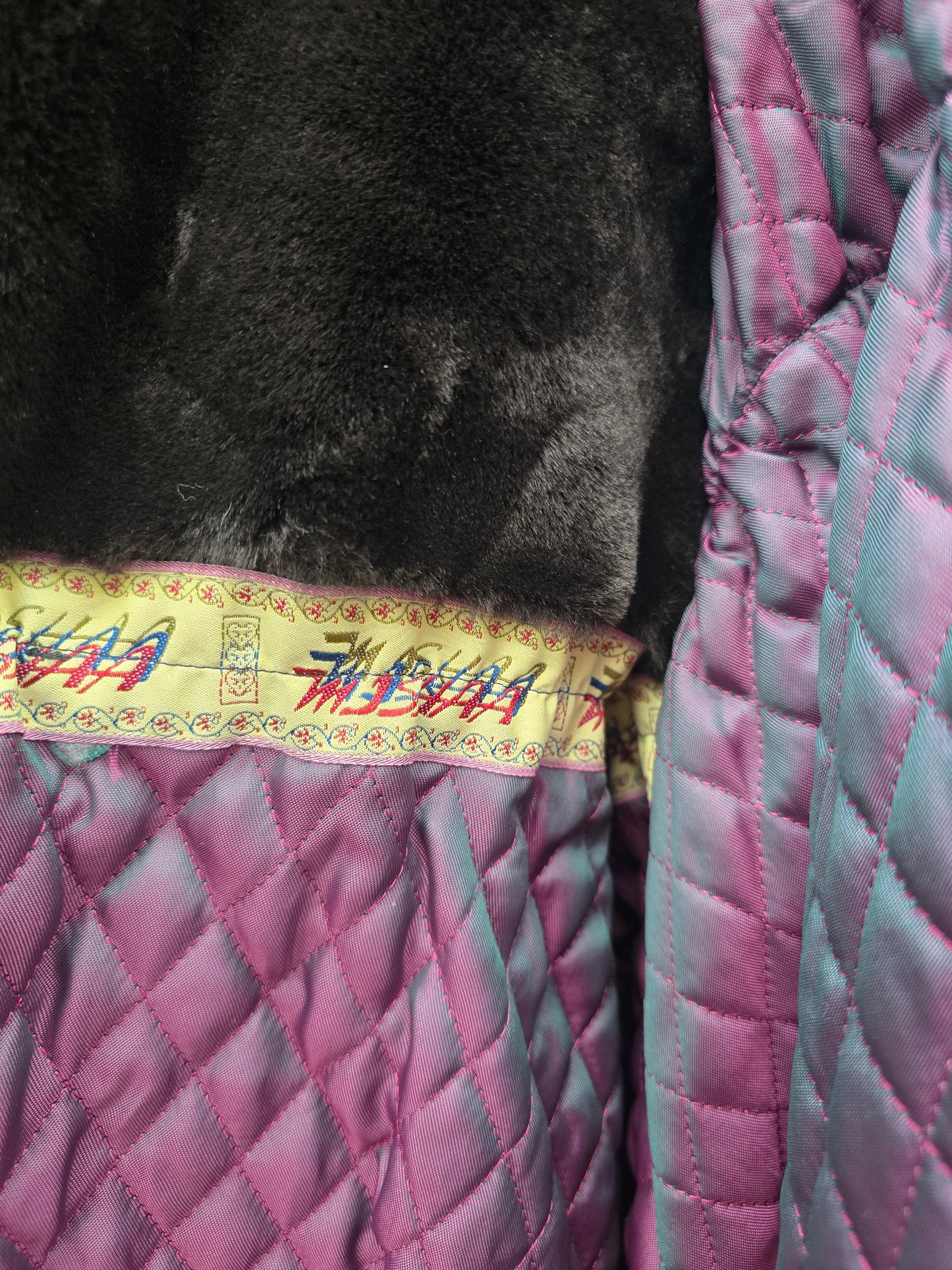 Giacca vintage in panno verde bottiglia