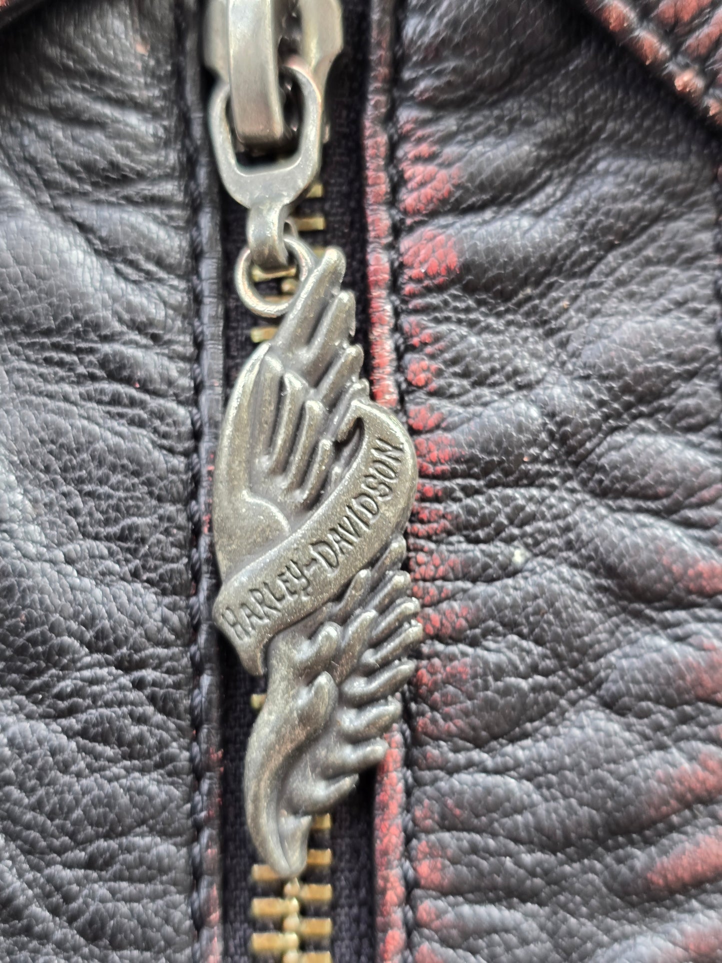 Giacca vintage in pelle Harley Davidson Riding Gear