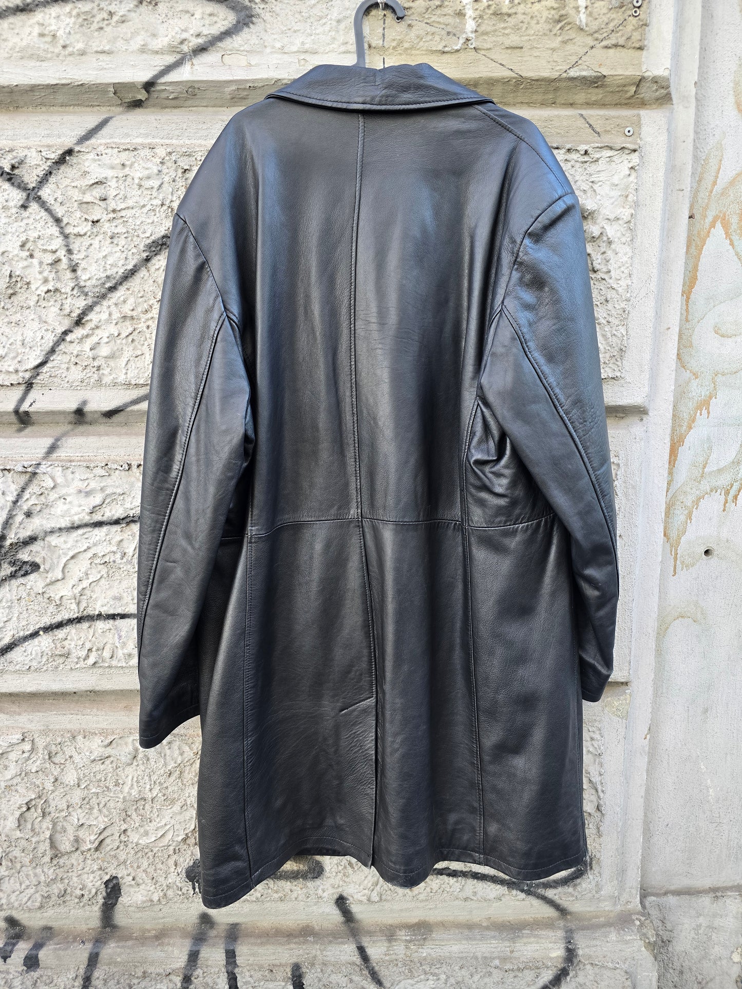 Trench in vera pelle vintage