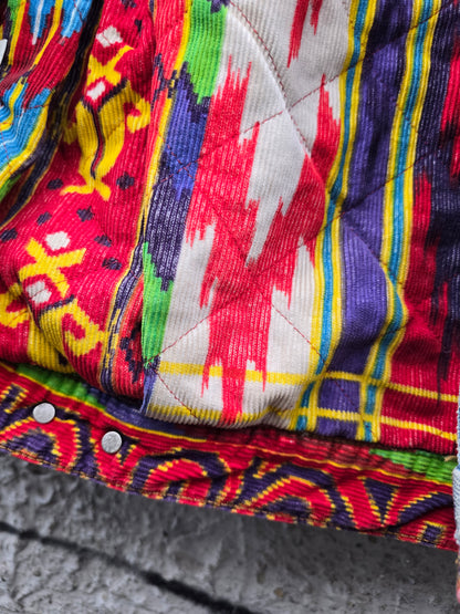 Giacca vintage Outsider in denim e velluto