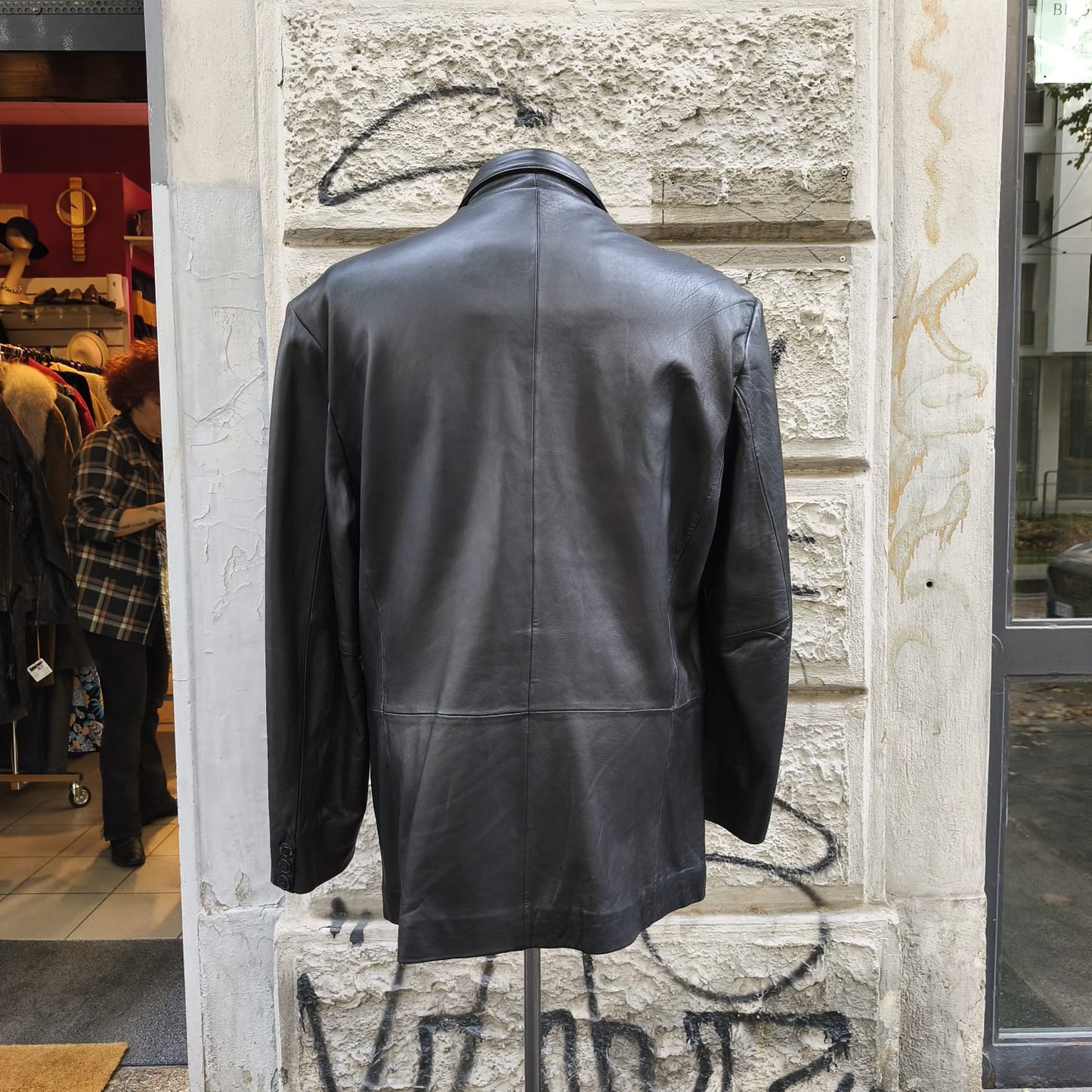 Giacca uomo in vera pelle vintage nera Harley Davidson