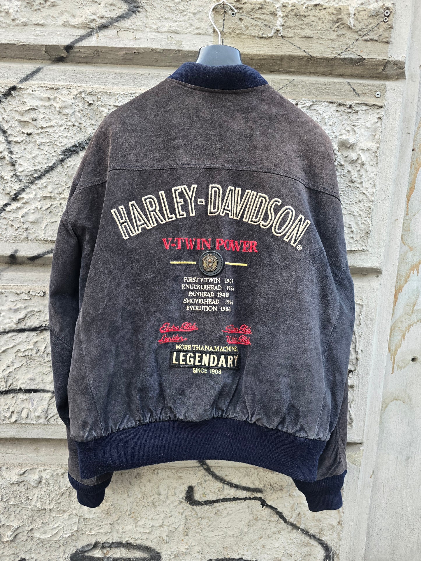 Bomber jacket vintage Harley Davidson in vera pelle