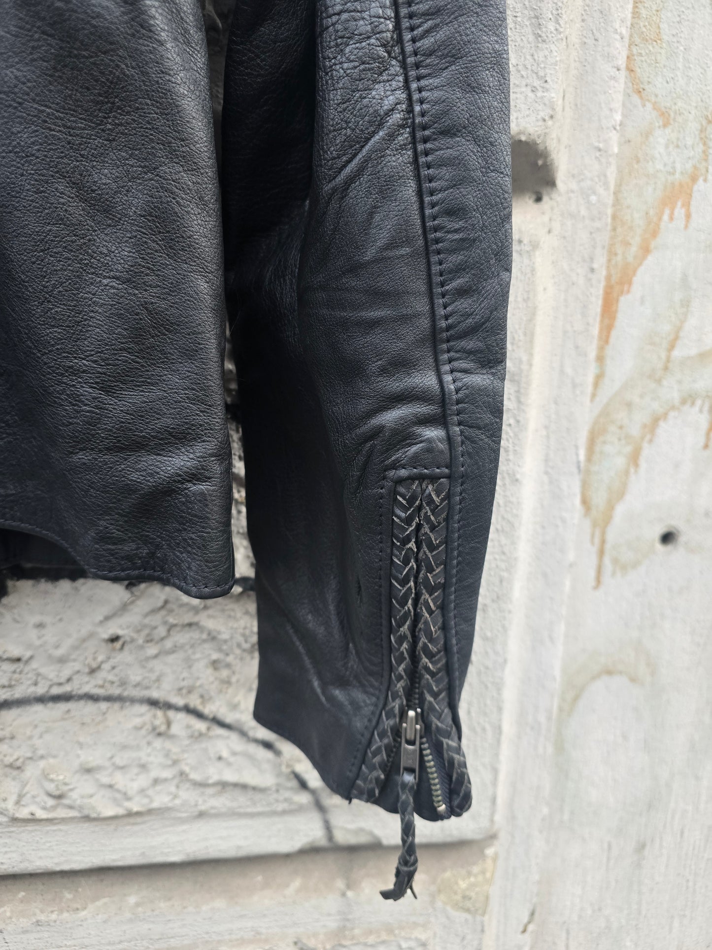 Giacca vintage Harley Davidson in vera pelle modello biker 1980