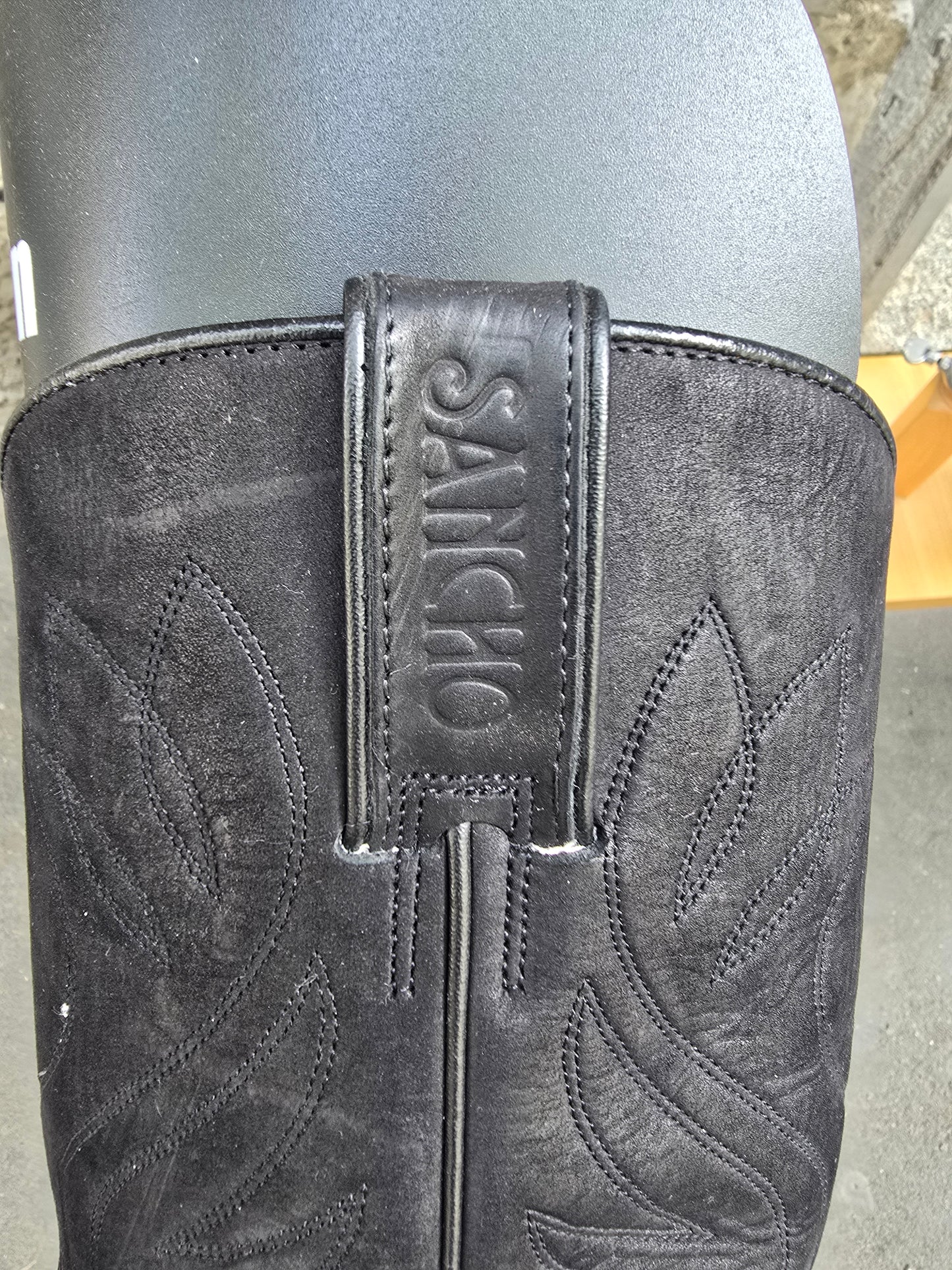 Stivale vintage texano nero Sancho nr 38