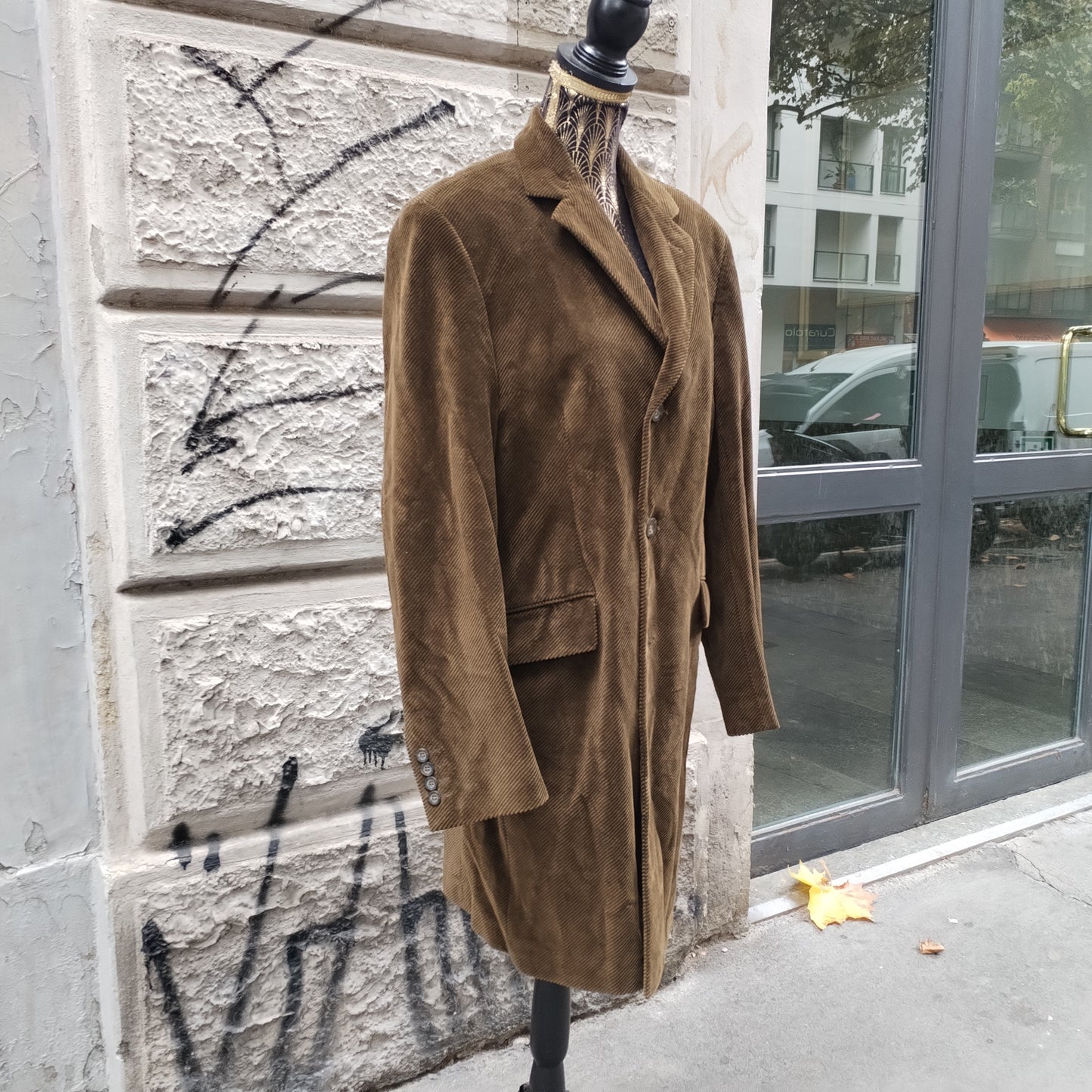 Cappotto uomo marrone vintage in velluto Visconti di Modrone