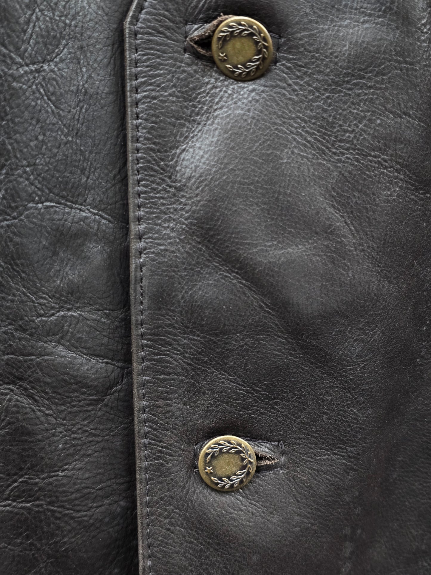 Gilet vintage in vera pelle