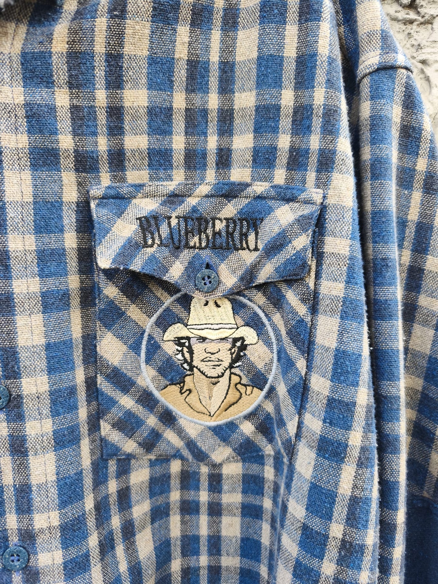 Camicia vintage texana Blueberry