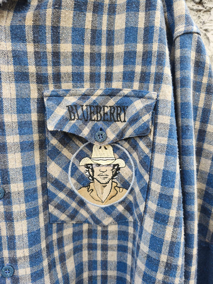 Camicia vintage texana Blueberry