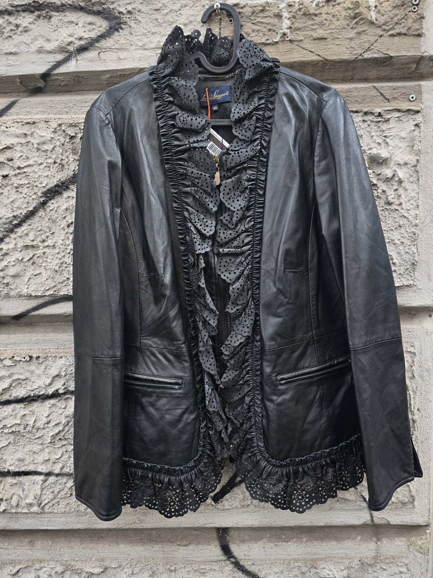 Giacca vintage in vera pelle Luisa Spagnoli