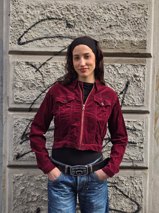 Giacca vintage in velluto Harley Davidson