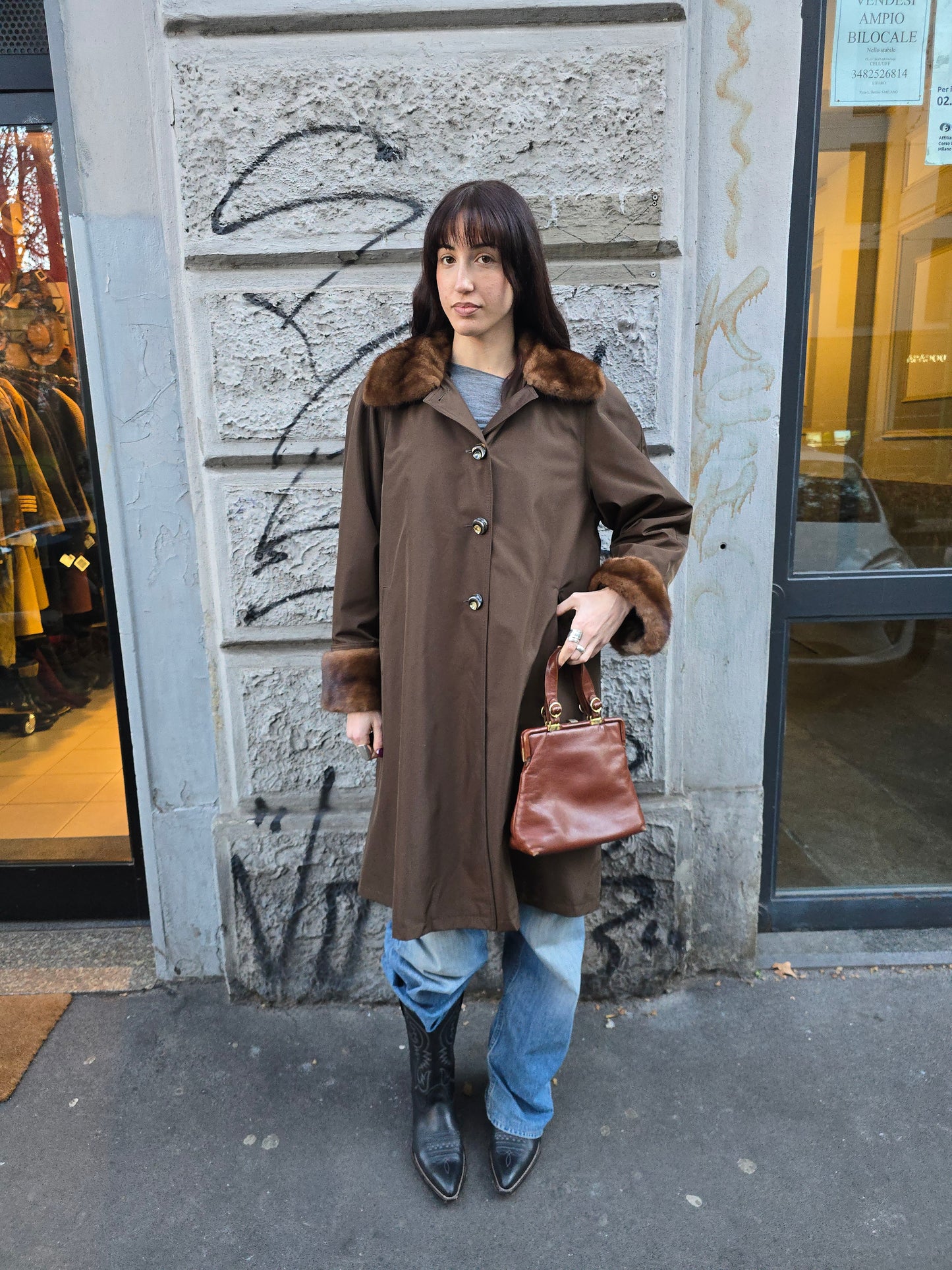 Trench vintage donna sfoderabile