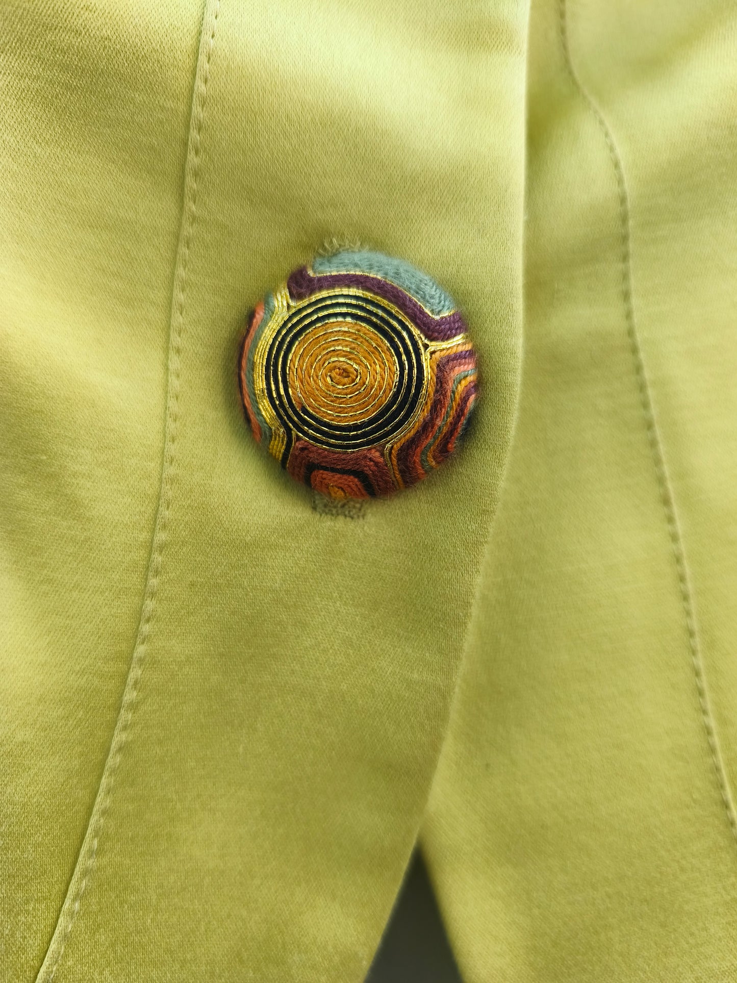 Giacca Blazer vintage gialla Mercalli in cotone