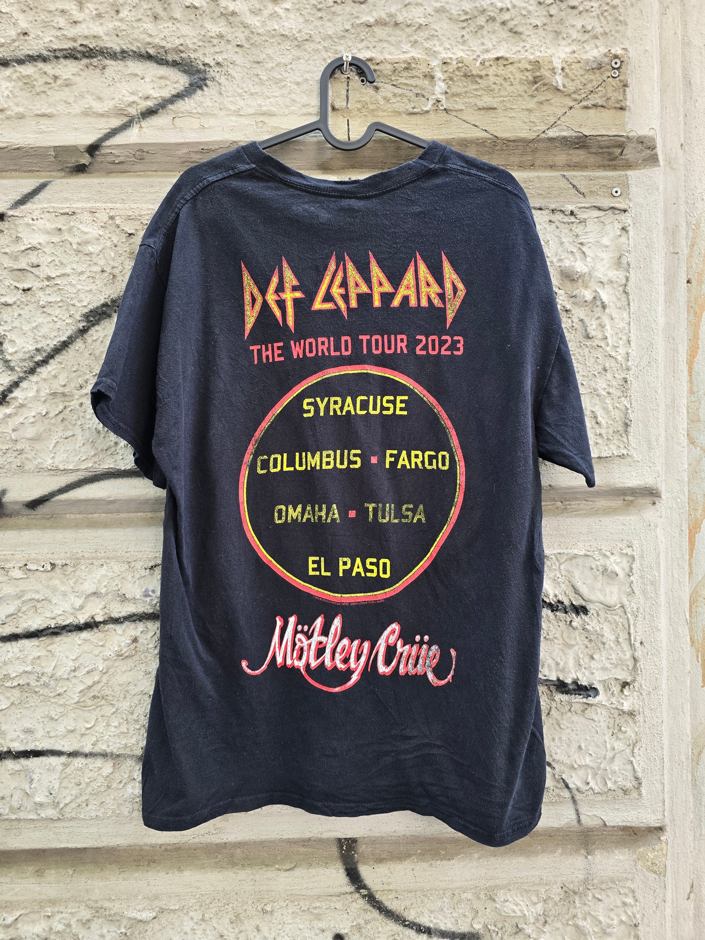 T-shirt vintage Def Leppard Motley Crue