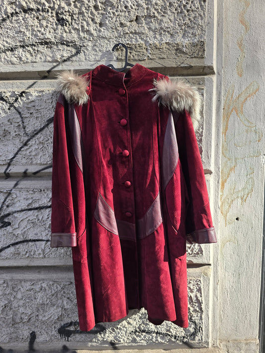 Giacca in pelle e camoscio vintage